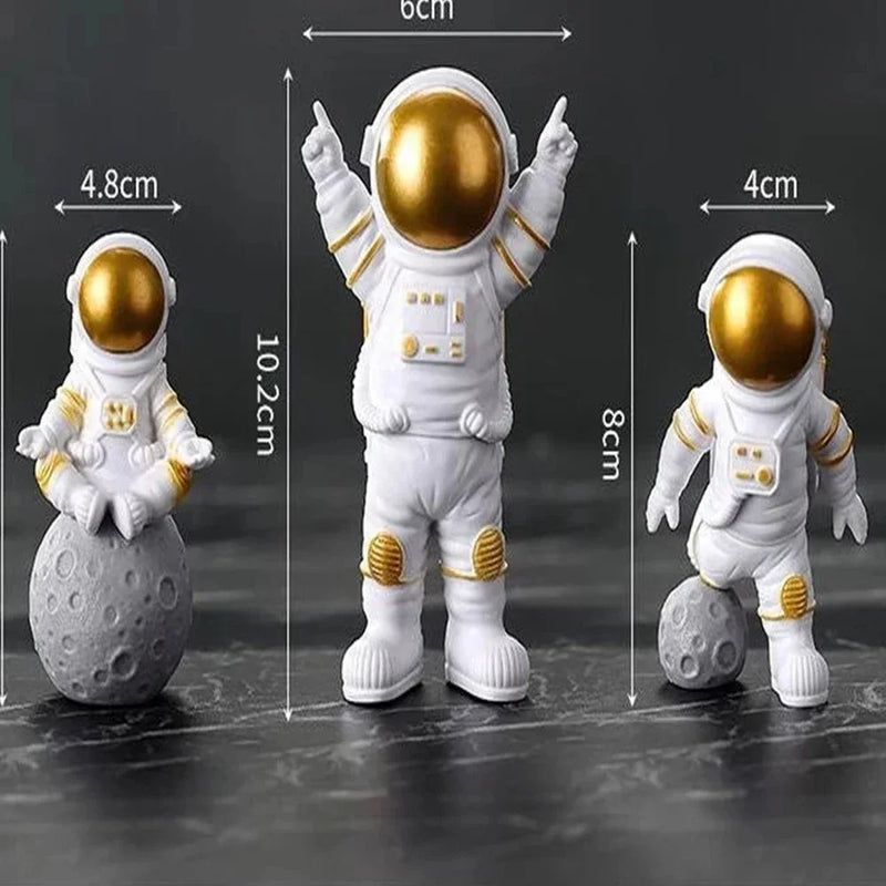 Estátua de Astronauta 4 Peças - CasaZaki